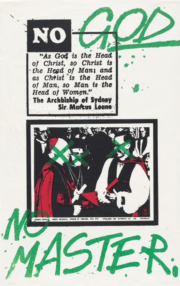 No God no master, 1977, by Michael Callaghan – Earthworks Poster Collective