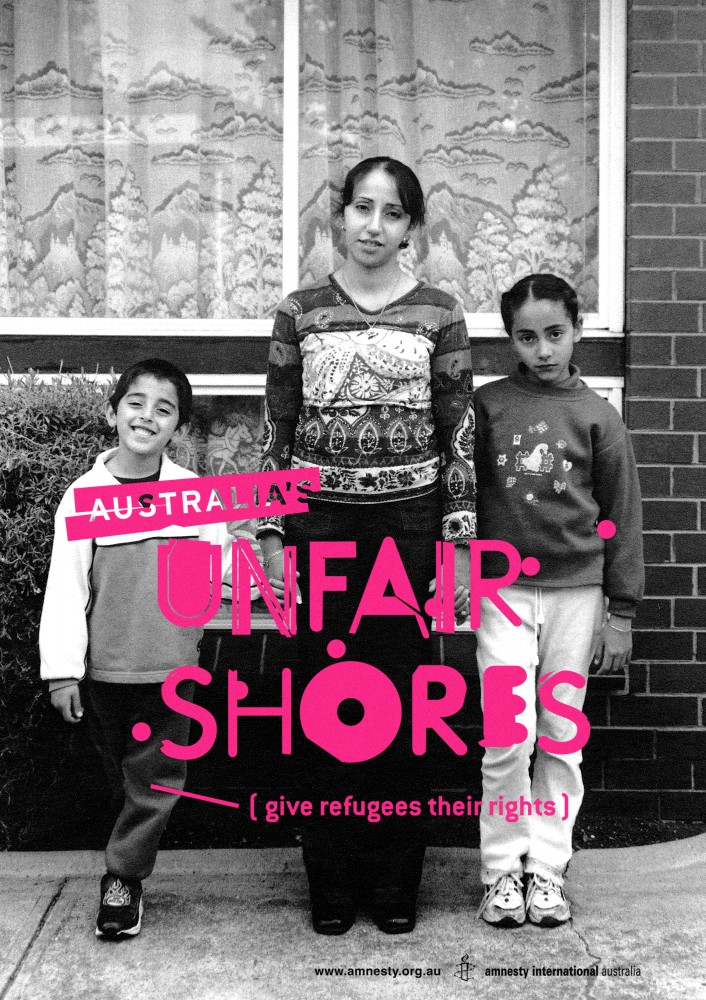 Amnesty ‘Unfair Shores’ poster